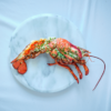 Lobster Thermidor on marble plate