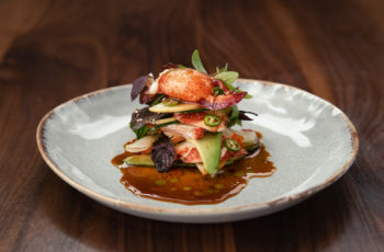 lobster salad on plate